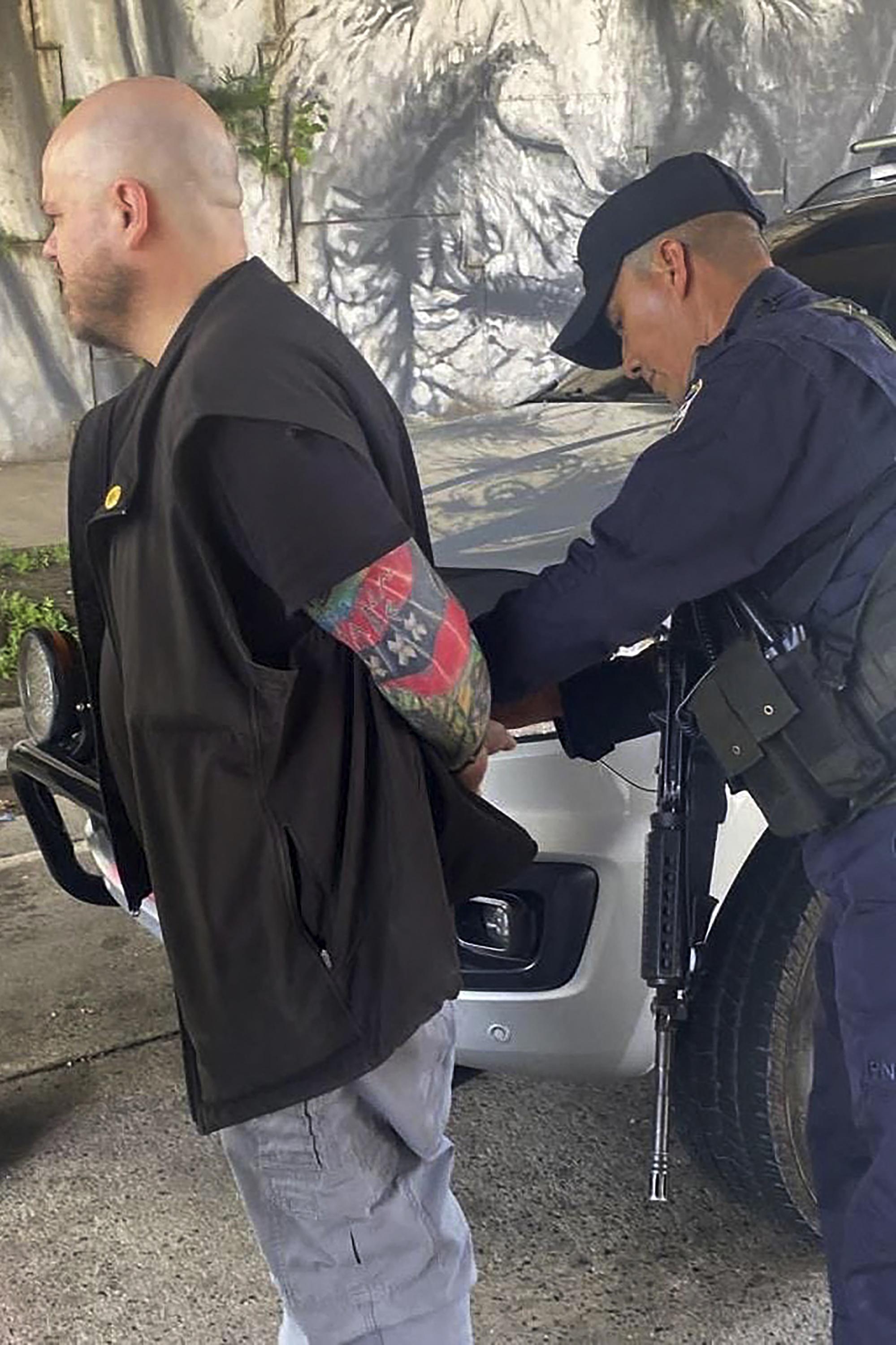 Alejandro Muyshondt fue arrestado durante un retén policial que se instaló sobre la entrada al municipio de Santa Tecla, el 9 de agosto de 2023. 